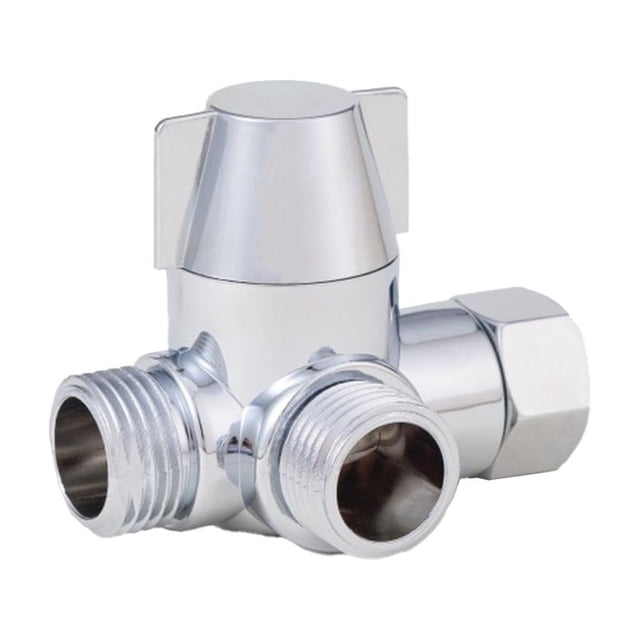 MYG Brass Diverter Splitter Switch T-Adapter Toilet G1/2 Inch Valve 3 Way Water Home Hose Replacement Bath Bathroom