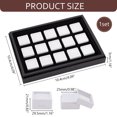 thumbnail image 2 of 1 Set Rectangle Paper Loose Diamond Organizer Trays with 15Pcs Square Clear Window Plastic Loose Diamond Storage Boxes Sets with Sponge Inside for Jewelry Cabochons Displays, 2 of 6