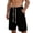 Classic Black, variant on Mens Jean Shorts Casual Loose Vintage Washed Denim Shorts Elastic Waist Drawstring Bermuda Shorts with Pockets