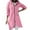 Pink, variant on POIUYTR Womens Zip Up Hoodies Fleece Long Jacket Fashion Full-Zip Long Sweatshirts Fall Winter Hooded Coats Outerwear with Pockets