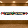 thumbnail image 2 of Festive Design Merry Christmas Santa Claus Snowman Holiday Banner for Christmas Party Decorations Winter Celebration, 2 of 9