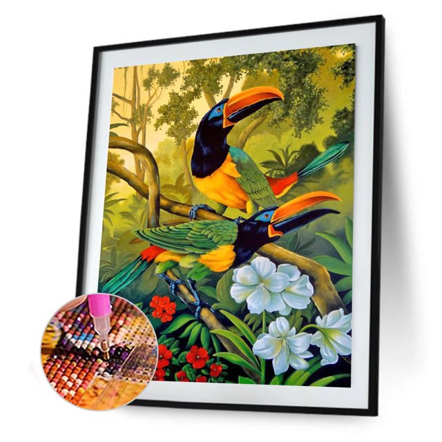 Cuadros Decorativos Rama loros 5D DIY Diamond Painting Kits Full Square Drill Art (20X30cm) Sywqhk Nuevos Originales