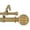Royal Gold, variant on MERIVILLE 1-Inch Diameter Double Window Treatment Curtain Rod, Fluted Ball Finial, 84-inch to 120-inch Adjustable, Royal Gold