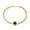 Green CZ, variant on 18K Yellow Gold Plated Cuban Link Chain Bracelets for Women with 10mm White Cubic Zirconia Stone Hypoallergenic Link Bracelet/ 7 Inch