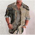 thumbnail image 1 of Camisa de diseño nuevo de diseñador , informal, suave, cómoda, sedosa, para hombre, con rombos geométricos, rojo y azul, para hombre, 1 of 6