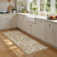 thumbnail image 2 of Lahome Decor 2'x6' Vintage Kitchen Rug, Washable Hallway Runner Rug, Indoor Soft Distressed Floral Runner Rug Non-Slip Backing for Entryway Farmhouse Bedroom Kids Playroom,Khaki, 2 of 9