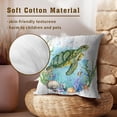 thumbnail image 5 of Sea Turtle Throw Pillow Covers 16X16 Inch Set of 2 Starfish Coral Outdoor Decorative Cushion Cases for Couch Sofa Bed Home Living Room, 5 of 6