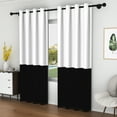thumbnail image 3 of Lfeey Black and White Blackout Curtains for Bedrooms, 84 inches long, Room Darkening Curtains, 2 Panels, 3 of 6