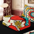 thumbnail image 5 of Erosebridal Yellow Blue Mandala Zipper Twin Comforter Sets with Fitted Sheet and 2 Pillowcases,Red White Motif Zipper Bedding Set,Black Reversible,4 Pieces, 5 of 7