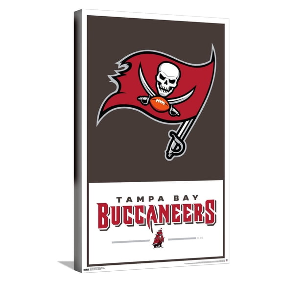 NFL Tampa Bay Buccaneers - Logo 21 Canvas Wall Poster, 14.725" x 22.375"