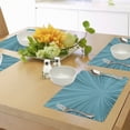 thumbnail image 3 of Ambesonne Teal Place Mats Set of 4, Abstract Vortex Design, Standard Size, Turquoise Teal, 3 of 5