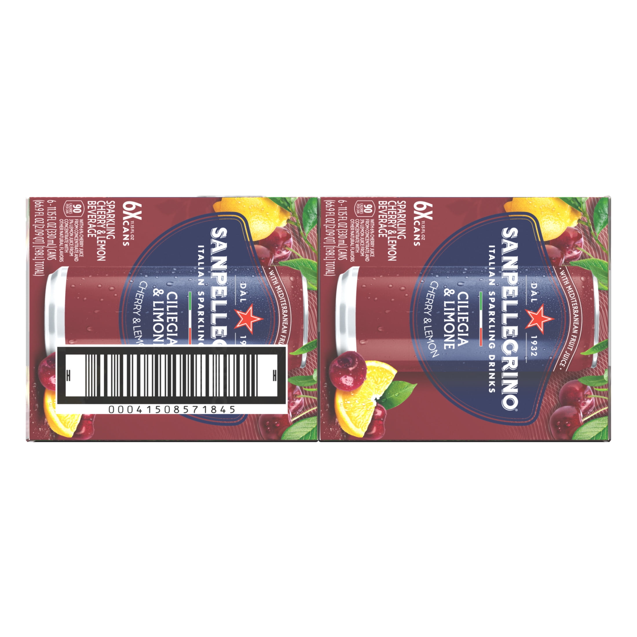 SanPellegrino Soda Italiana Sparkling Cherry and Lemon, 24 Pack Cans