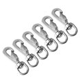 6Pcs Stainless Steel Flag Clips for Flagpole Rope Rotating Eye Snap