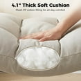 thumbnail image 5 of RADIATA Patio Lounge Chair with Ottoman & Armrests, Oversized Papasan Chair with 4" Thick Cushion, 400lbs Heavy Duty Outdoor Chair with Foot Rest, Beige, 5 of 11