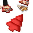 thumbnail image 3 of Serving Platters, Plastic Christmas Tree Shaped Snack Serving Trays, Charcuterie Board for Dried Fruits Candy Nuts Treats Snack, Decorative Serving Dishes, 9.91 x 7.14 x 1.17 Inch, 3 of 9