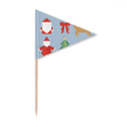 thumbnail image 1 of Motif mas Origa Rouge Cure-Dent Triangle Toppers de Cupcake Drapeau, 1 of 3