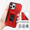 thumbnail image 4 of Funda para GANGXUN iPhone 13 Pro Max - Soporte metálico, Función magnética, Rojo, 4 of 5