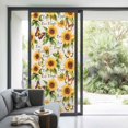 thumbnail image 3 of Sunflower Window Privacy Film, Summer Botanical Vintage Spring Floral Butterfly Static Cling UV Sun Blocking Heat Control Window Tint, Non-Adhesive One Way Windows Privacy Cover 35.4''x78.7'', 3 of 7