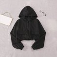 thumbnail image 5 of zuwimk Girls Athletic Zip-Up Jacket Long Sleeve Lightweight Riding Jacket with Pockets(8-9 Years,Black), 5 of 6