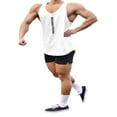 thumbnail image 2 of Débardeur de Sport Décontracté pour Hommes Col Rond Imprimé Lettre Sans Manches Ample pour Entraînement Gym Course, 2 of 6