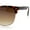 Shiny Tortoise - Gradient Brown, variant on Classic Half Rim Round Horned High Temple Rectangular Sunglasses Shiny Tortoise - Green