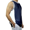 thumbnail image 2 of DIGITMON Men's 3-Stripes Basketball Gym Workout Athletic Tank tops shirts Mesh Jersey Uniform Made in USA (NAVYWHITE, 3XL), 2 of 2
