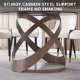 thumbnail image 4 of Leavader 59" Round Kitchen Dining Table, Sintered Stone Dining Room Table Set with Carbon Steel Base with a Double-layered Top, 8 Chairs Included, 4 of 9