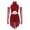 Burgundy, variant on Women's Sparkly Figure Skating Dress with Gloves Ballet Leotard Lyrical Dance Costume Burgundy XXL
