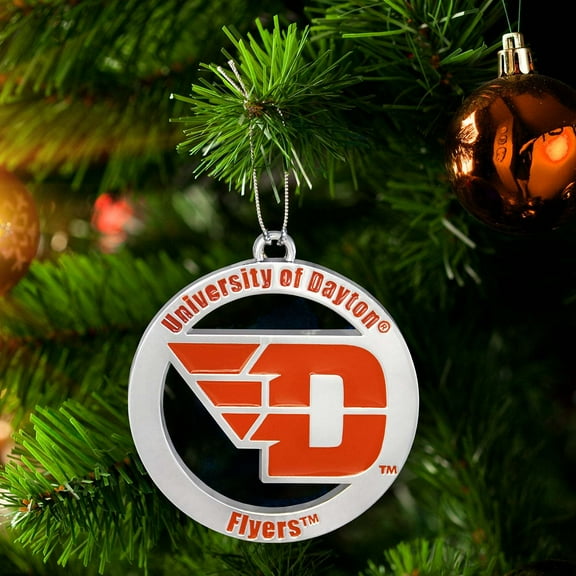 Fan Frenzy Gifts Dayton Flyers Officially Licensed Fan Silver Ornament