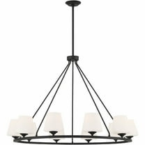 Crystorama Keenan 10 Light Matte Black Chandelier - 42"W x 28"H
