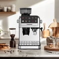 thumbnail image 3 of Espresso Machine with Grinder, Cold Brew Coffee Machine, Milk Frother Steam Wand, Stainless Steel, 3 of 5