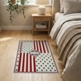 thumbnail image 3 of ODIKA 2'x3' Washable Throw Rug July Crisp Door Frame Stars Stripe Balance Traditional Patriotic for Hallway, Study Room, Non-Slip Low Profile, Flatwoven, 3 of 7