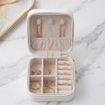 thumbnail image 2 of Travel Jewelry Box for Women Birthday Gifts Small Portable Organizer Case White, 2 of 5