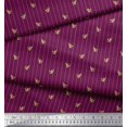 thumbnail image 3 of Soimoi Modal Satin Fabric Leaves,Flower Bud & Stripe Printed Fabric 1 Yard 42 Inch Wide, 3 of 3