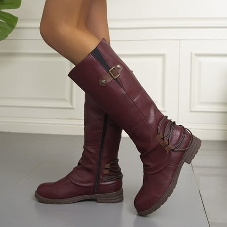

TALKVE Waterproof Fashion Heel Side Zipper Boots High Color Boots Women s Boots