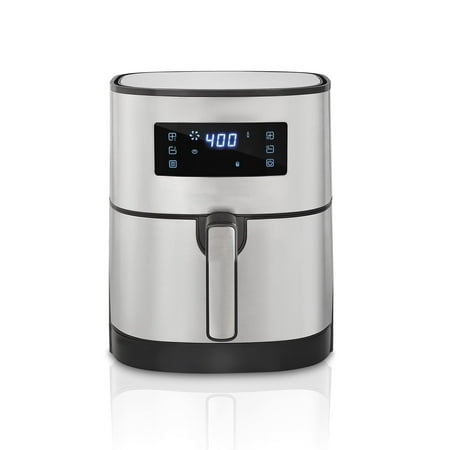 

5.8 Quart Digital Air Fryer Oven with 8 Presets Easy to Clean Nonstick Basket Black (35075)