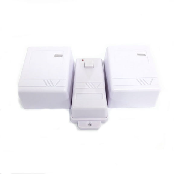 Wireless Doorbell Set with 2 Receivers in White