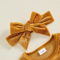 thumbnail image 6 of Cjfdfy Newborn Baby Girl Christmas Dress Outfit Star Print Velvet Long Sleeves Tulle Dress With Bow Headband Infant Cute My First Christmas Fall Winter Holiday Dresse Set 0-18M, 6 of 9