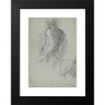 thumbnail image 2 of Hendrik Krock 11x14 Black Modern Framed Museum Art Print Titled - Draped Male Model and a Bearded Man's Head (1671 - 1738), 2 of 5