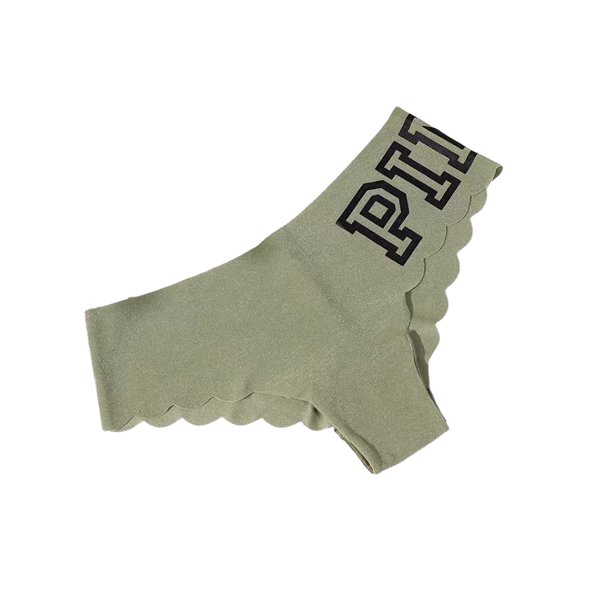 Guardurnaity Bragas con letras impresas para mujer, ropa interior amigable con la piel, calzoncillos de seda, cintura baja, ropa interior íntima Ropa interior Verde L
