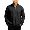 thumbnail image 3 of Chiccall Mens Corduroy Sweatshirts Full Zip Stand Collar Long Sleeve Sweat Shirts Winter Plus Size Casual Athletic Jacket for Men, 3 of 7