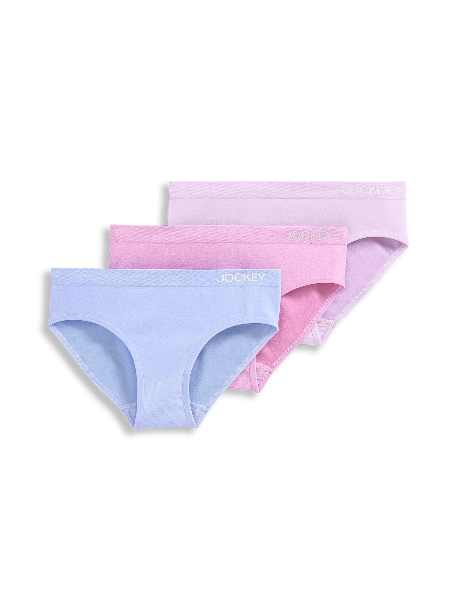 Jockey® Essentials Girls’ Seamfree® Bikini - 3 pack, Sizes S-XL (6-16)