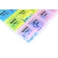 thumbnail image 7 of Weekly Pill Organizer, Pack of 2 Medicine Organizer, Pill Box Easy to Read & Travel Friendly, 7 of 7