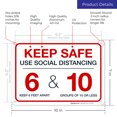 thumbnail image 3 of Keep Safe Use Social Distancing Sign, 10x7 Aluminum, 3 of 8