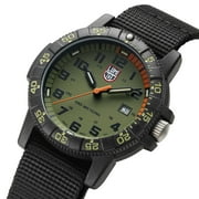 Luminox Mens 21 mm Leatherback Sea Turtle Nylon Strap Wristwatch, Black, XS.0337