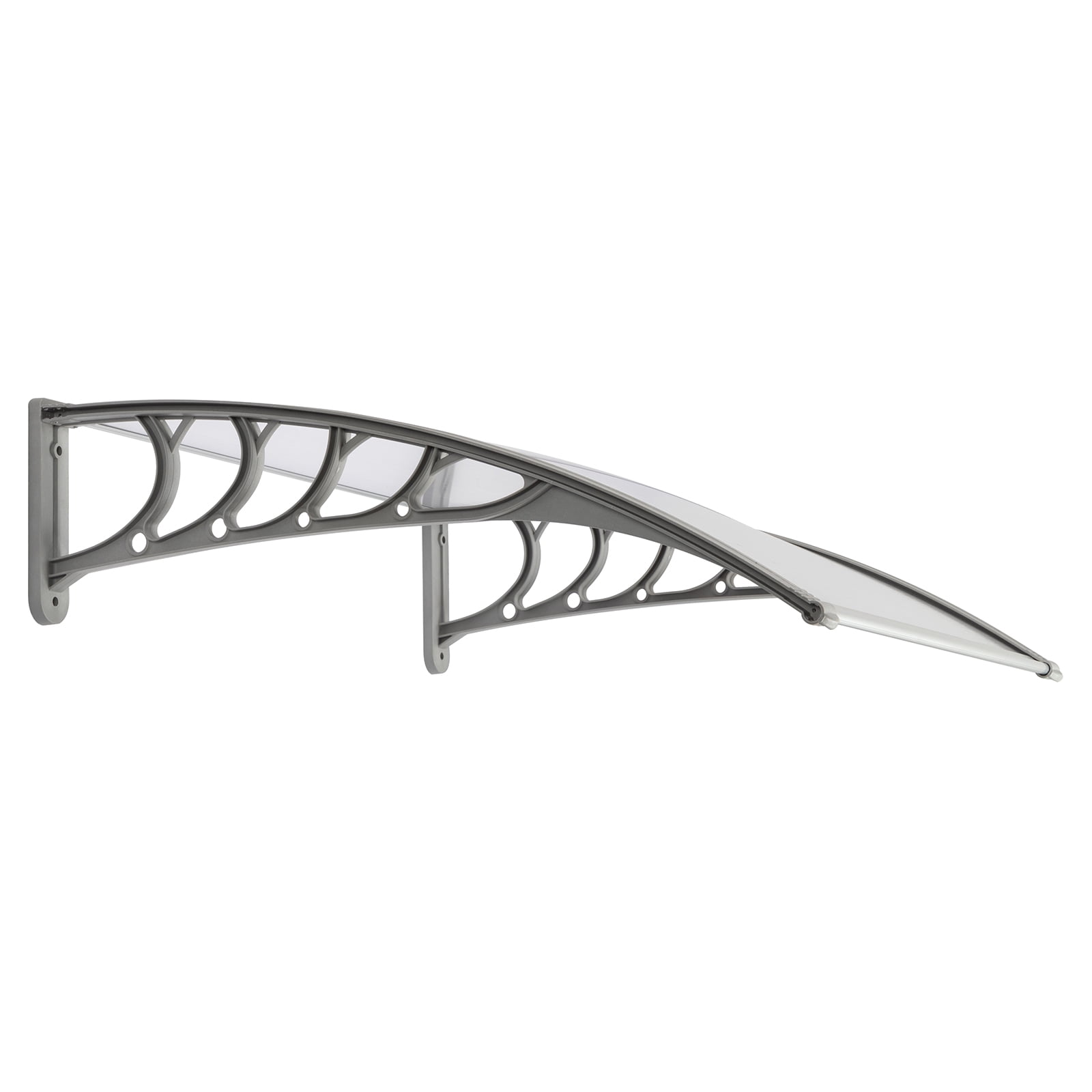 100 x 96cm Household Application Door & Window Rain Cover Eaves Gray Holder