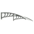 thumbnail image 4 of HT-100 x 96 Door & Window Rain Cover Eaves Canopy - Durable ABS & Polycarbonate with Aluminum Bracket, Weatherproof Shelter for Home, Silver Board & Gray Holder, 4 of 14