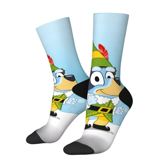 Johaoi Bluey Pattern Crazy Funny Socks for Men Women Colorful Fun Novelty Crew Socks Gifts for Adults Gag Gifts