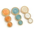 5 PCS Vintage Gold Women's Buttons for Clothing Decoration Metal Coat