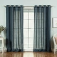 thumbnail image 2 of Aurora Home  Solid Linen Blend Curtain Panel Pair Spruce, 2 of 5